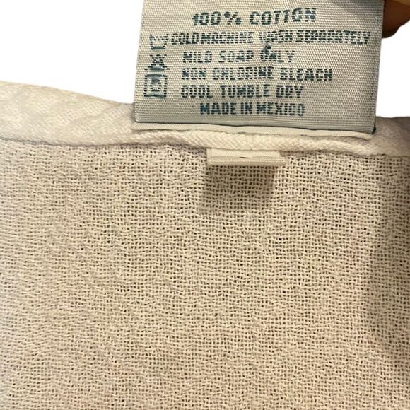 Oh my Gauze! Sz 1=S/M White Cotton Gauze Flowy Daytona Angle Hem Top - Picture 4 of 4